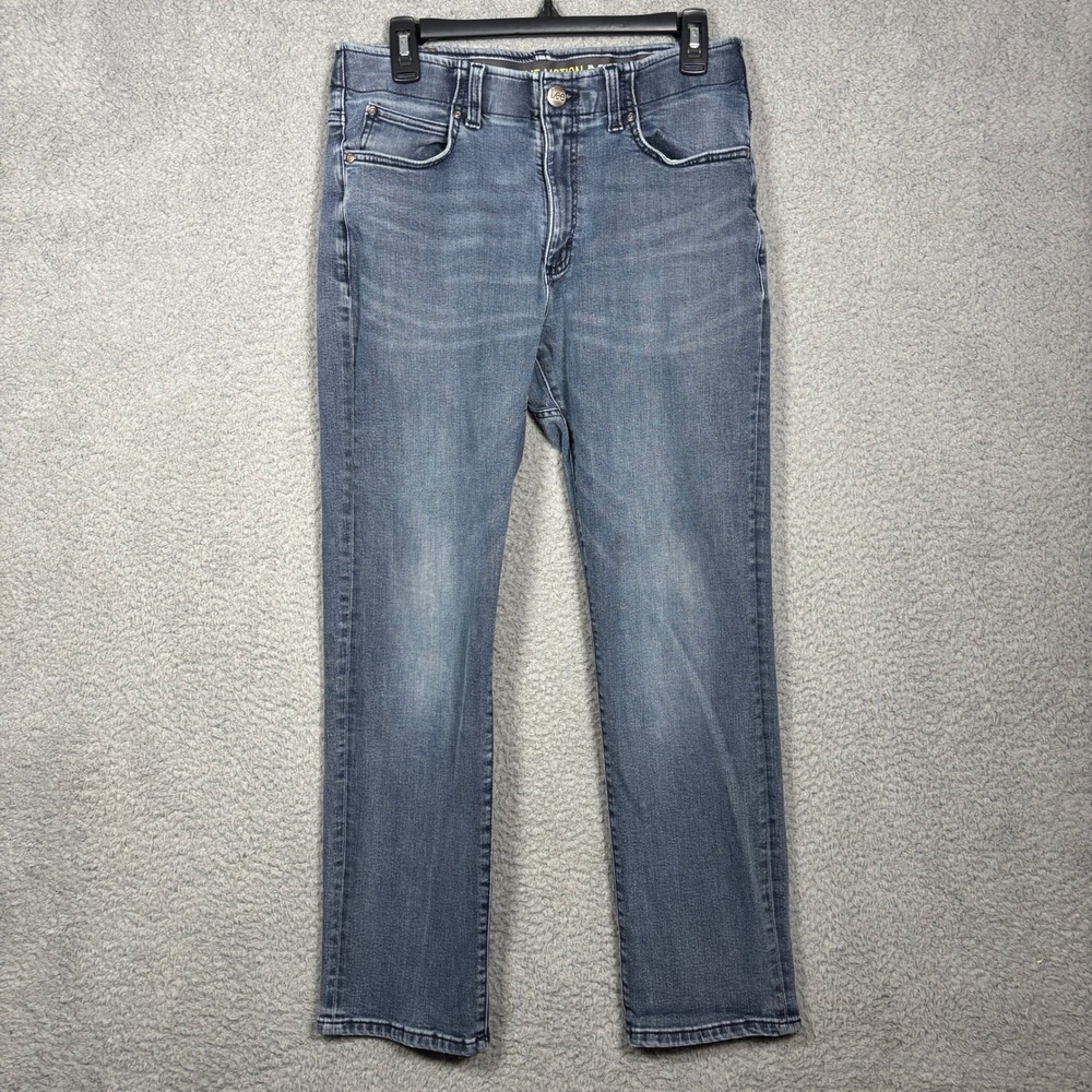 Lee Extreme Motion MVP Mens Jeans 32x30 Athletic Fit Tapered Leg Blue 102018357